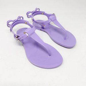 Petite Jolie Girls Size 12.5 Lavender Thong Sandals Noah Ribbon